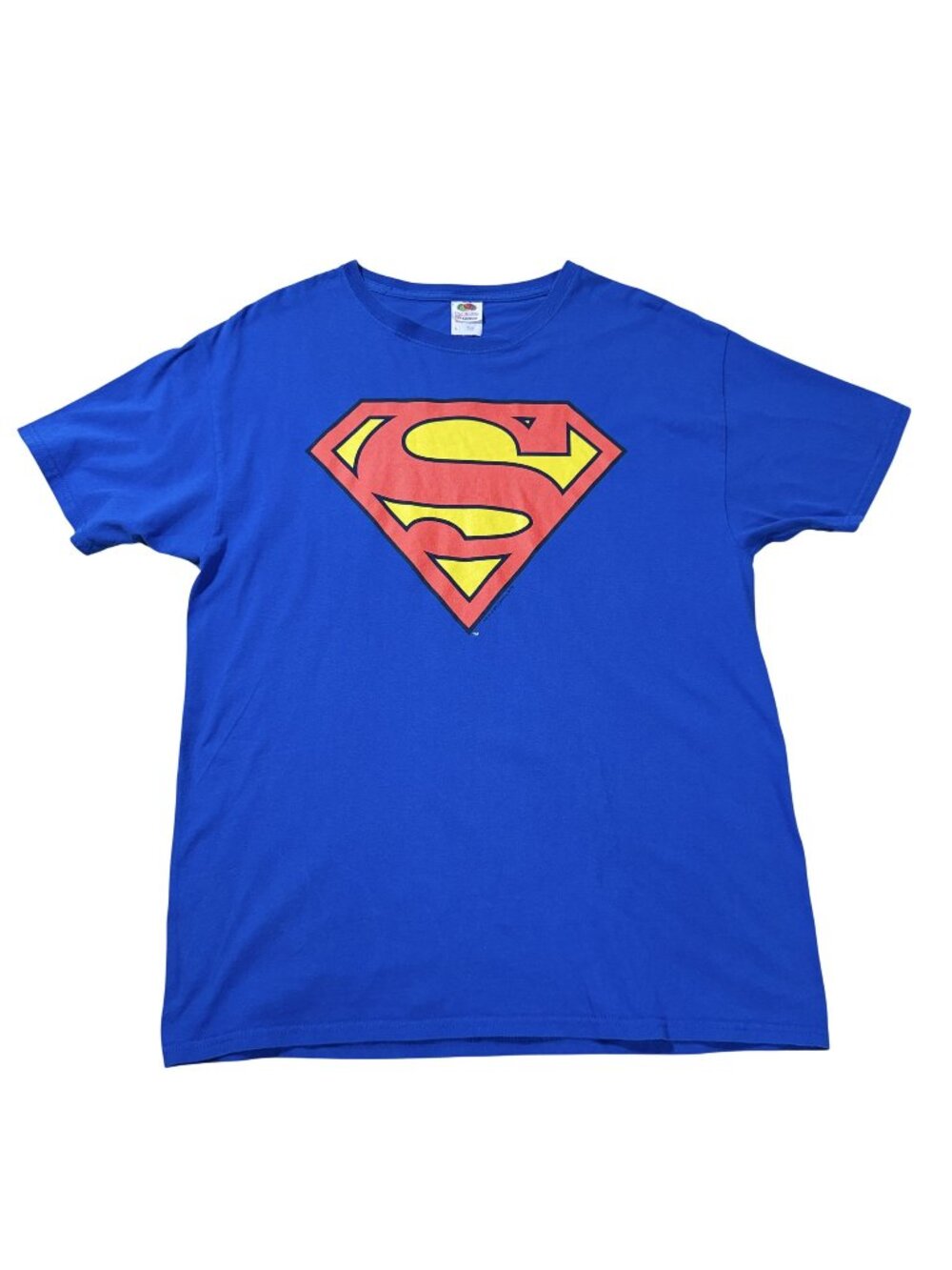 Men’s Superman Logo Graphic T Shirt Blue Size Large DC Comics Cotton Tee L